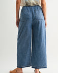 Pull On Lounge Crop Pant Vintage Wash