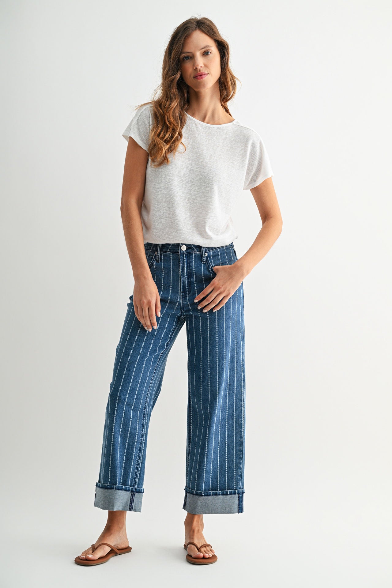 Side Tie Knit Top Gardenia