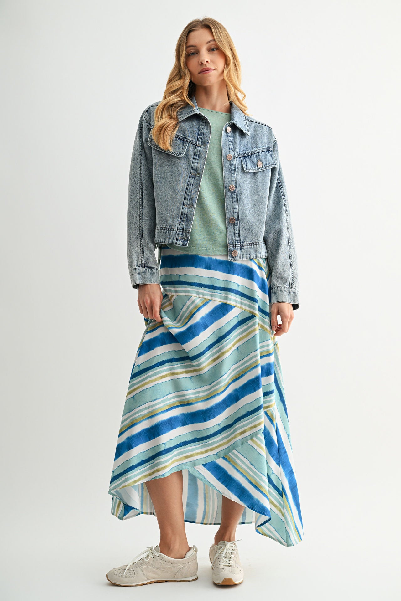 Side Tie Knit Top Patina