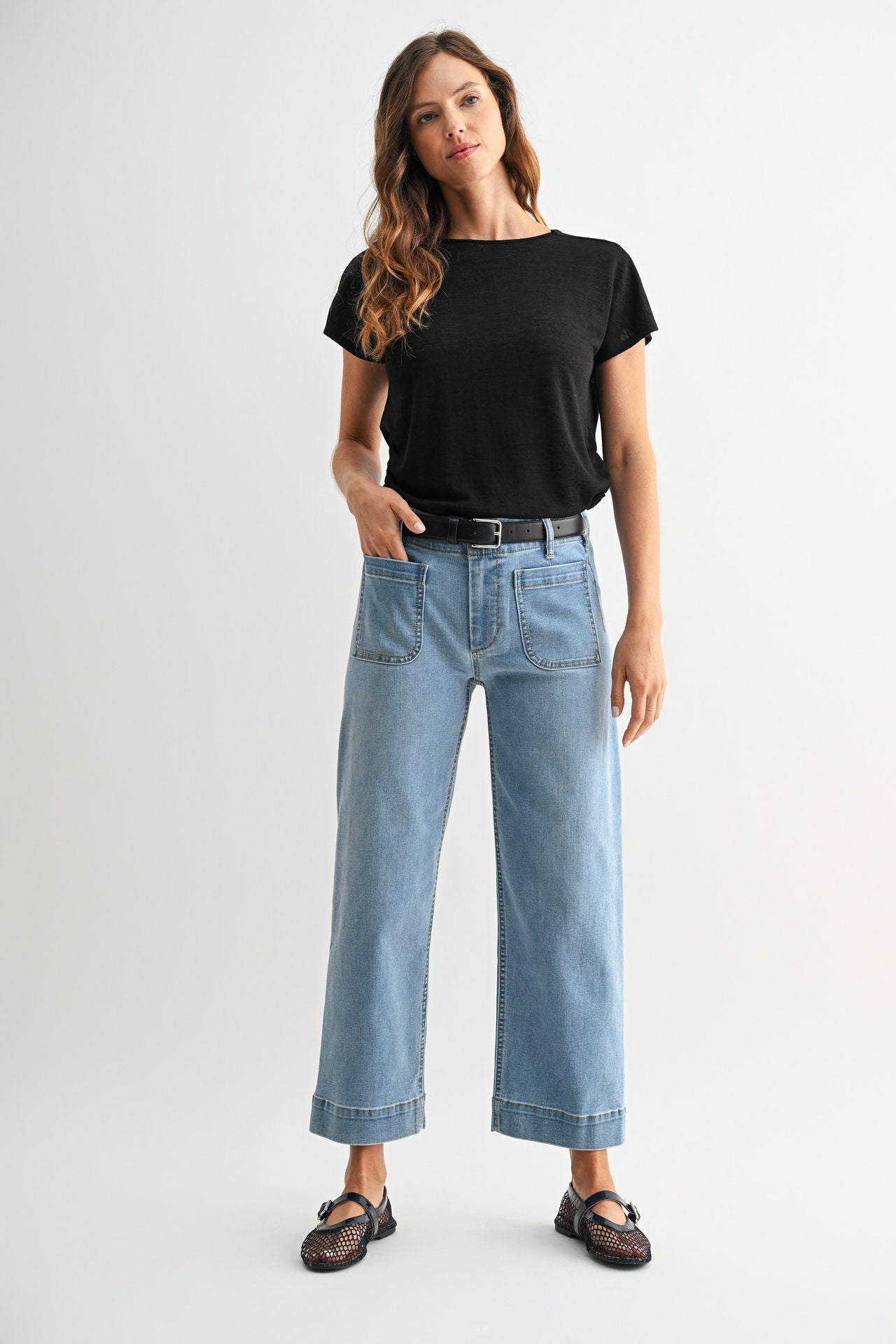 Soho Crop Jean Light Vintage Blue Denim