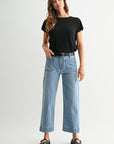 Soho Crop Jean Light Vintage Blue Denim