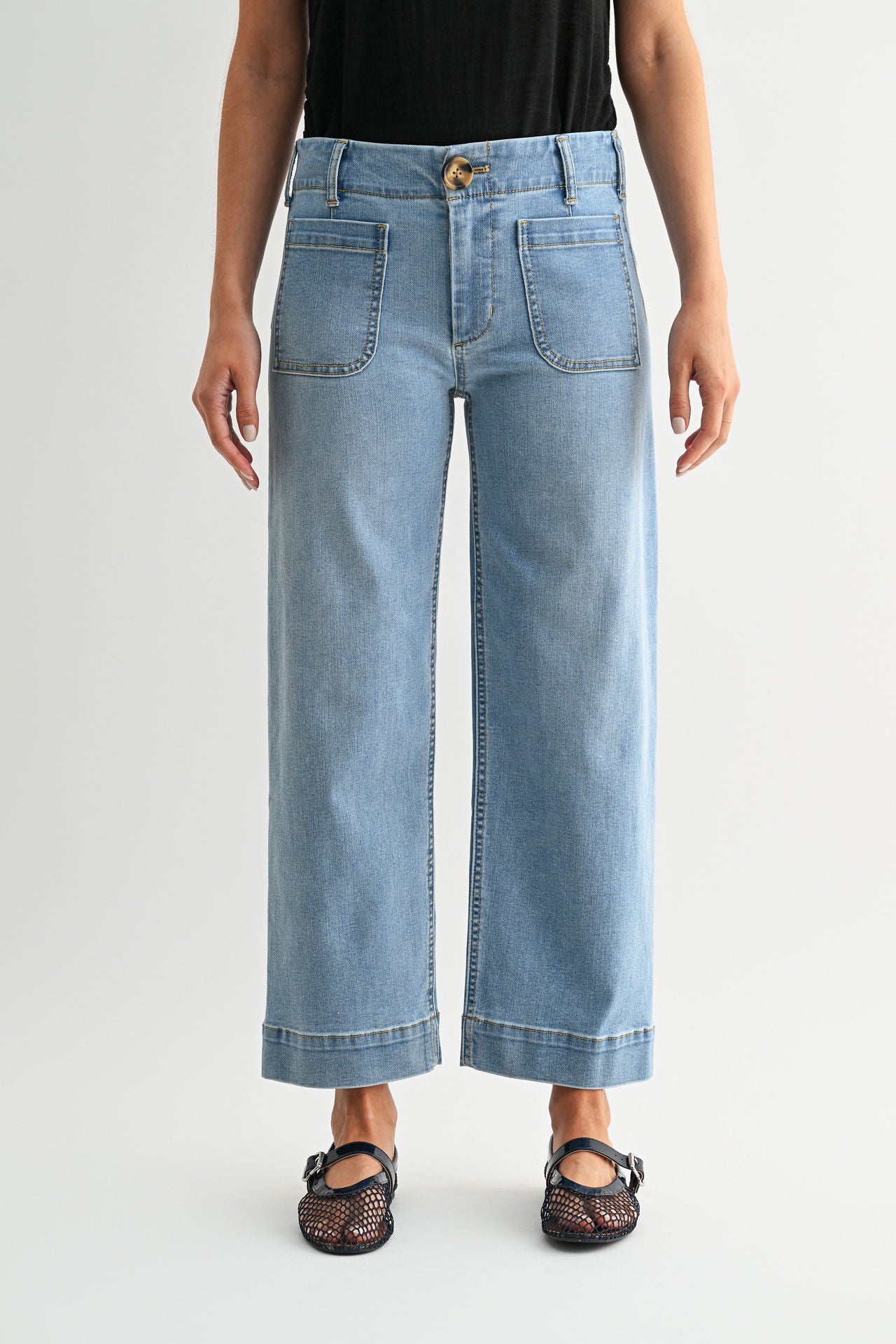 Soho Crop Jean Light Vintage Blue Denim