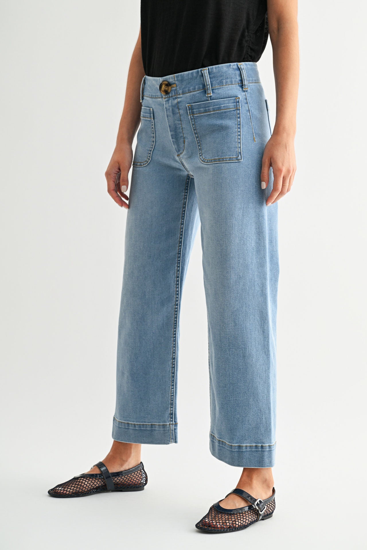 Soho Crop Jean Light Vintage Blue Denim