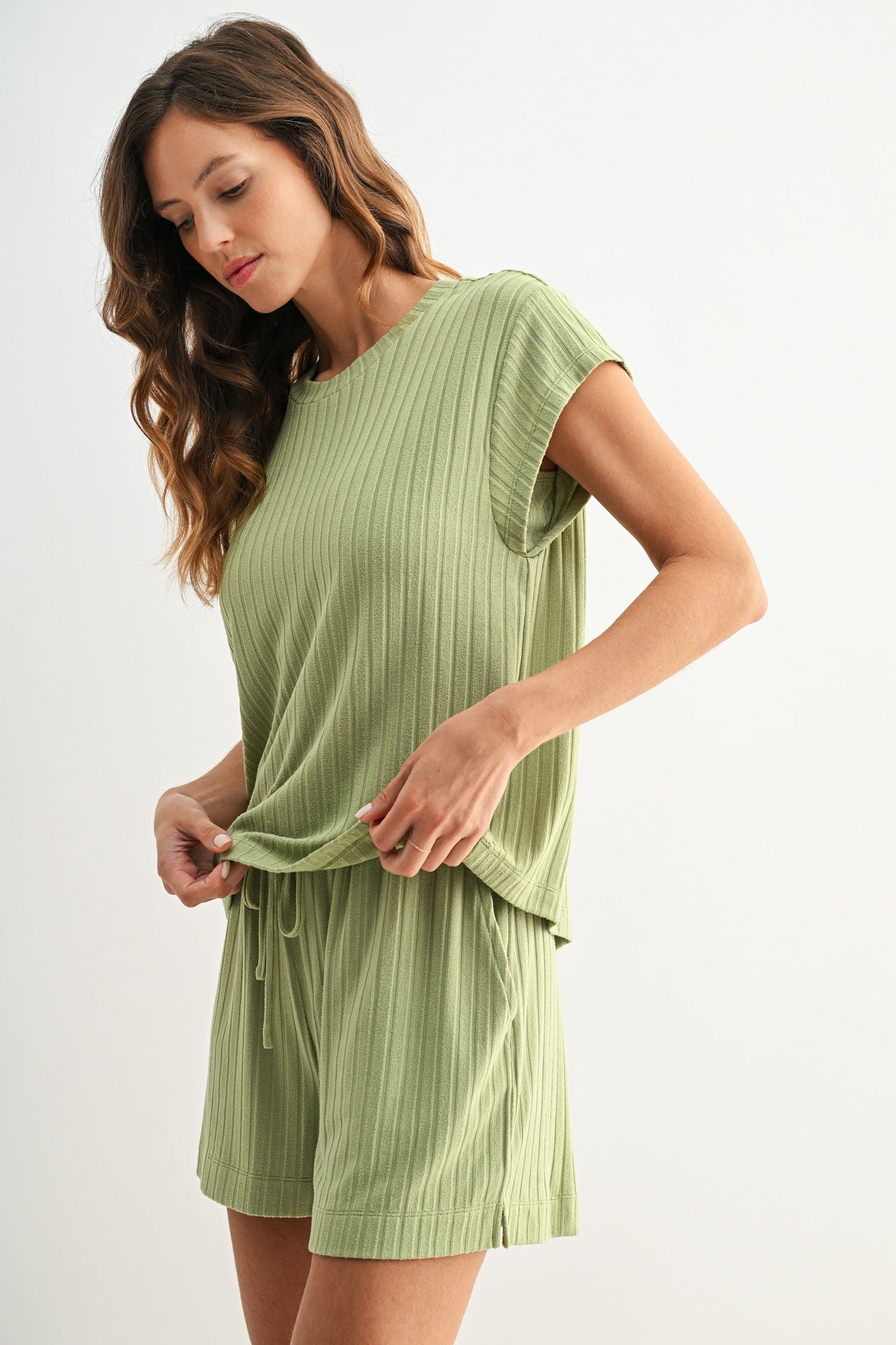 Pear Cozy Rib Tee