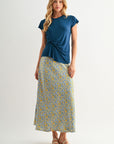 Blue Opal Draped Knit Top