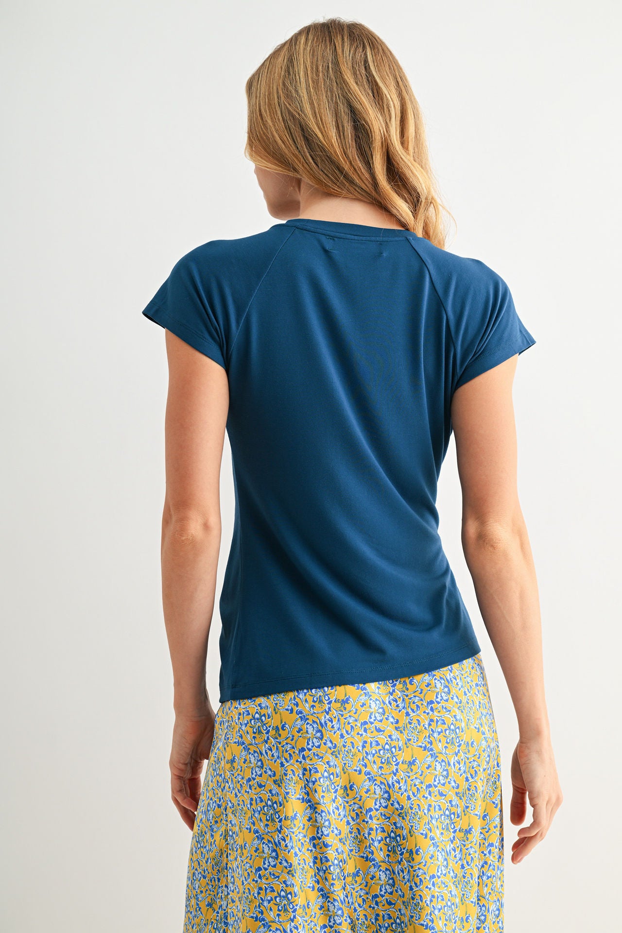 Blue Opal Draped Knit Top