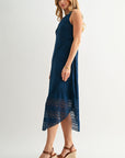 Blue Opal Ribbon Lace Dress