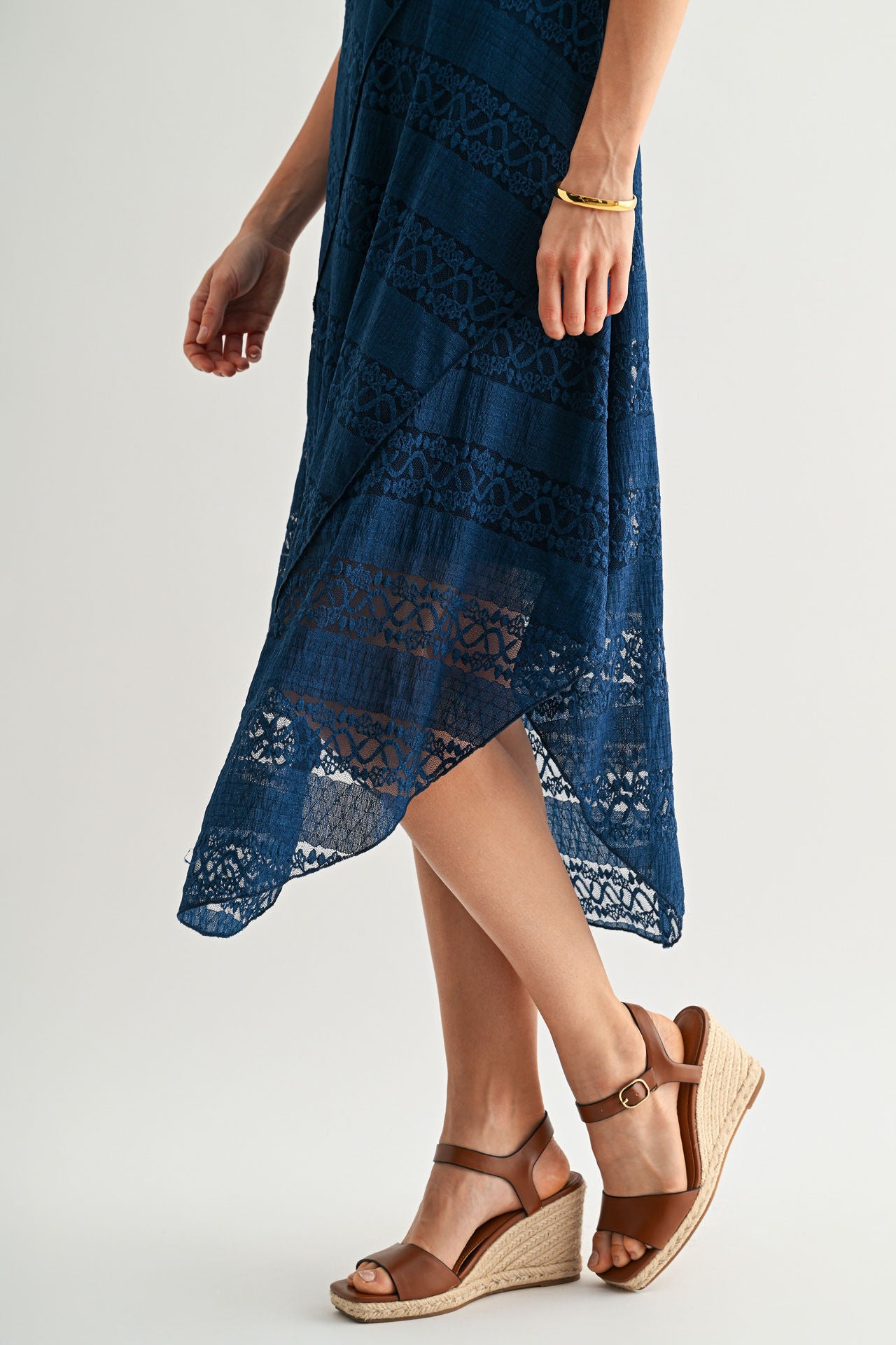 Blue Opal Ribbon Lace Dress