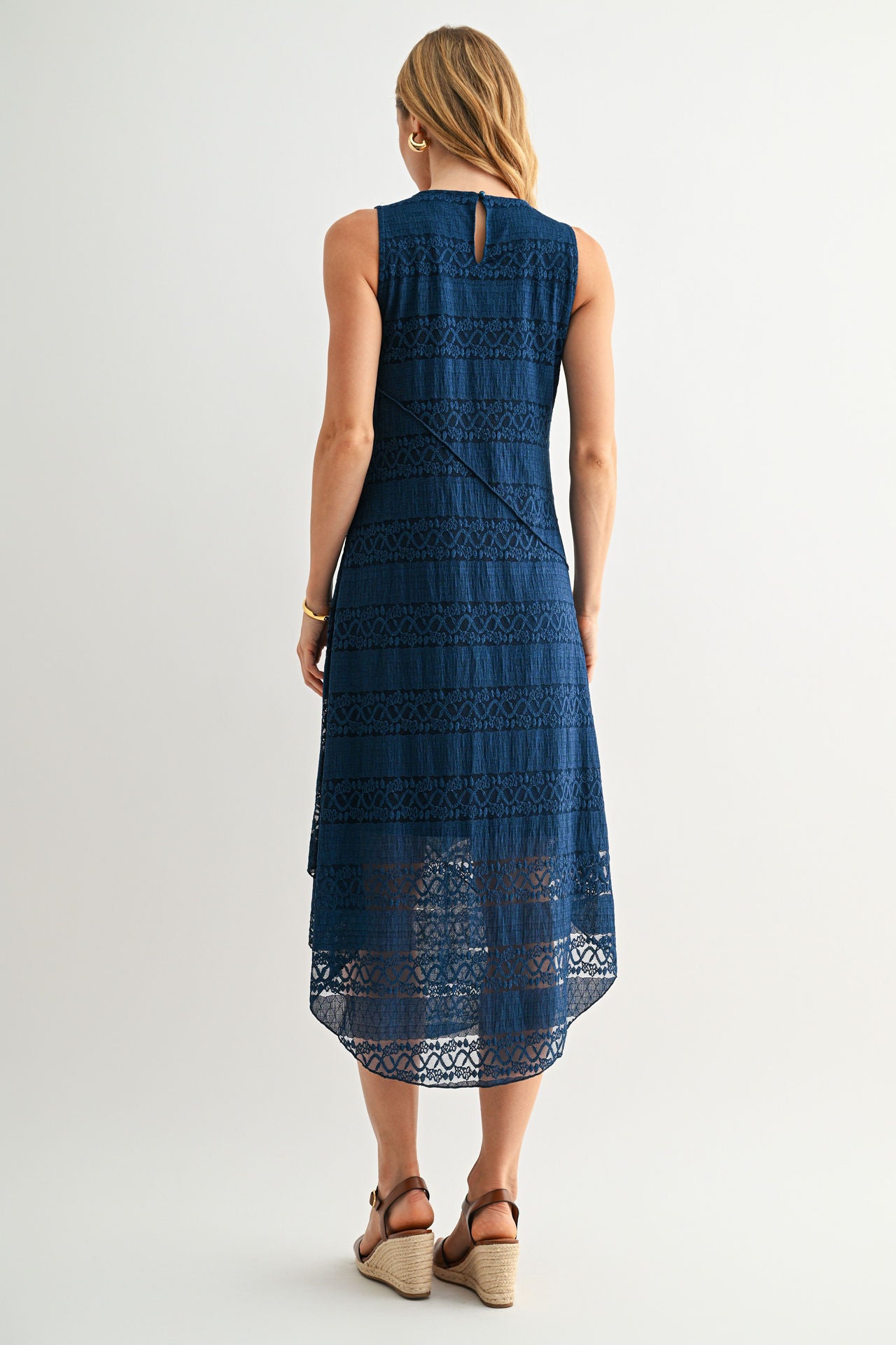 Blue Opal Ribbon Lace Dress