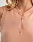 Conch Sleeveless Half Zip Sweatshirt