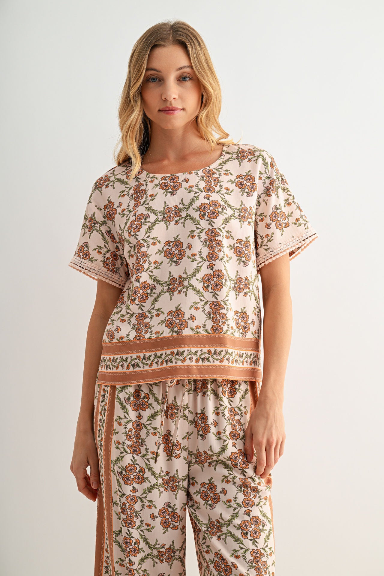 Pumice Short Sleeve Crew Neck Top