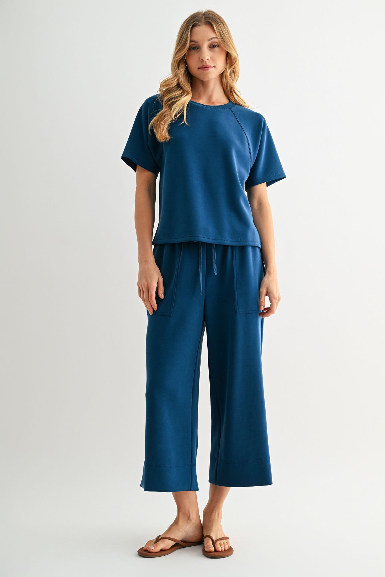 Blue Opal Cropped Pant