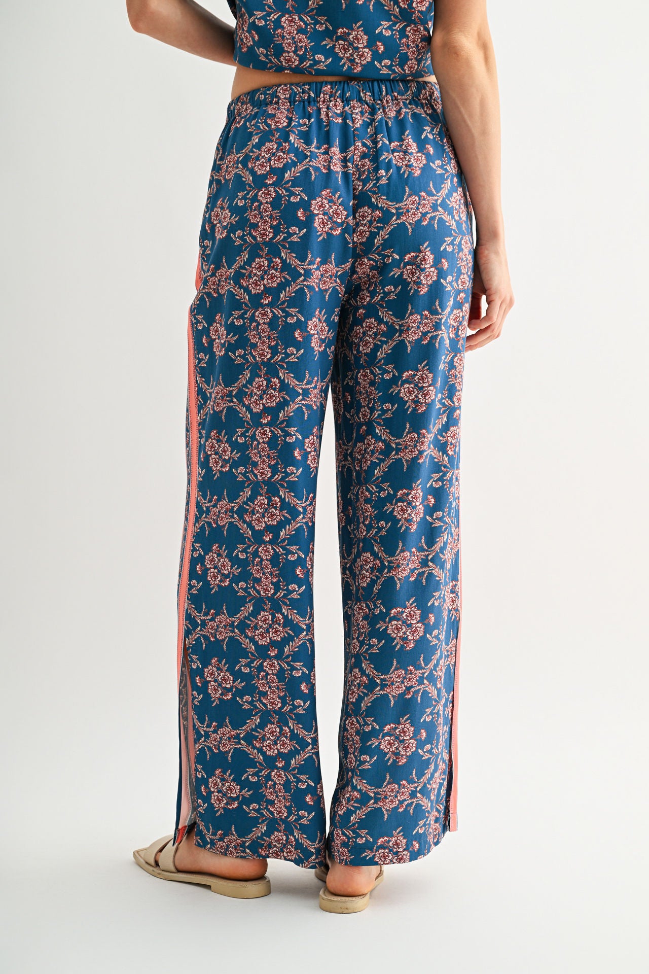 Cadet Blue Side Slit Pant