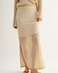Latte Crochet Maxi Skirt
