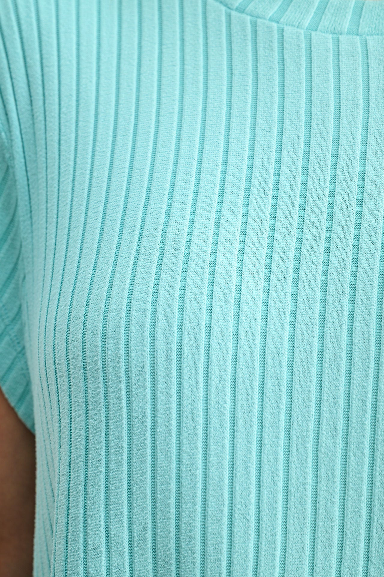 Aqua Sky Cozy Rib Tee