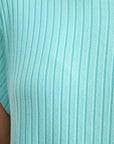 Aqua Sky Cozy Rib Tee