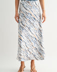 Caramel Cadet Blue Multi Bias Maxi Skirt