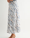 Caramel Cadet Blue Multi Bias Maxi Skirt