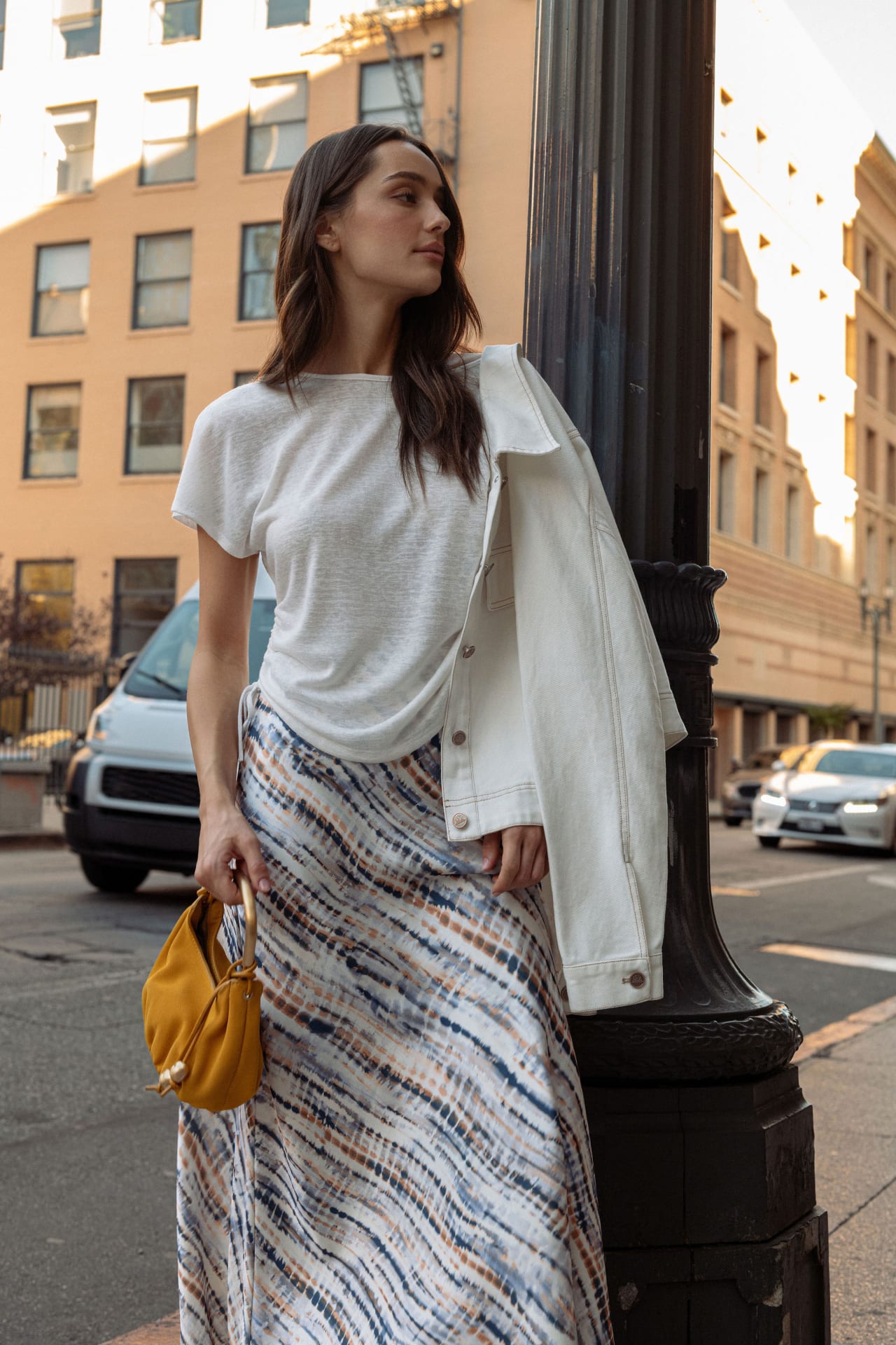 Side Tie Knit Top Gardenia