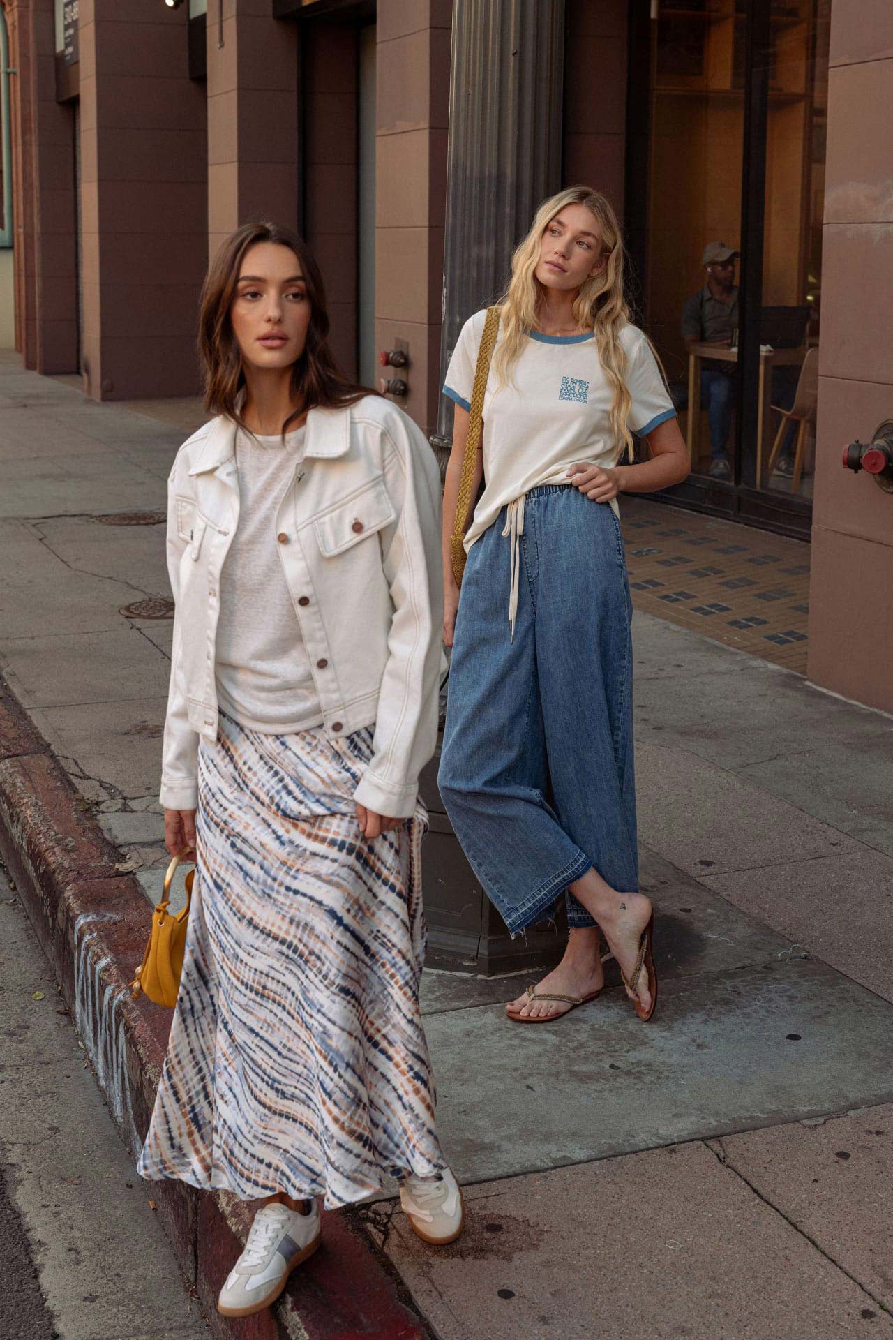 Caramel Cadet Blue Multi Bias Maxi Skirt