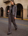 Black Long Sleeve Cropped Shacket