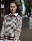 Burgundy Long Sleeve Raglan Sleeve Sweater