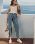Medium Indigo Denim Relaxed Leg Jean
