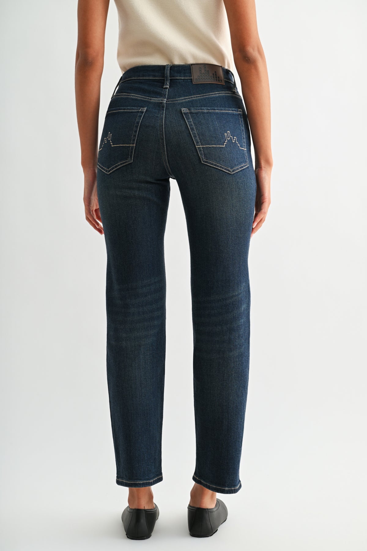 Dark Whisker Wash Plus-Size Dover Straight Leg