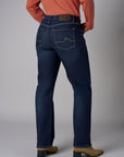 Make a statement in our elegant 'Dark Whisker Wash' Dover Straight Leg.