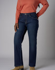 Make a statement in our elegant 'Dark Whisker Wash' Dover Straight Leg.