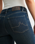 Dark Whisker Wash Petite Dover Straight Leg