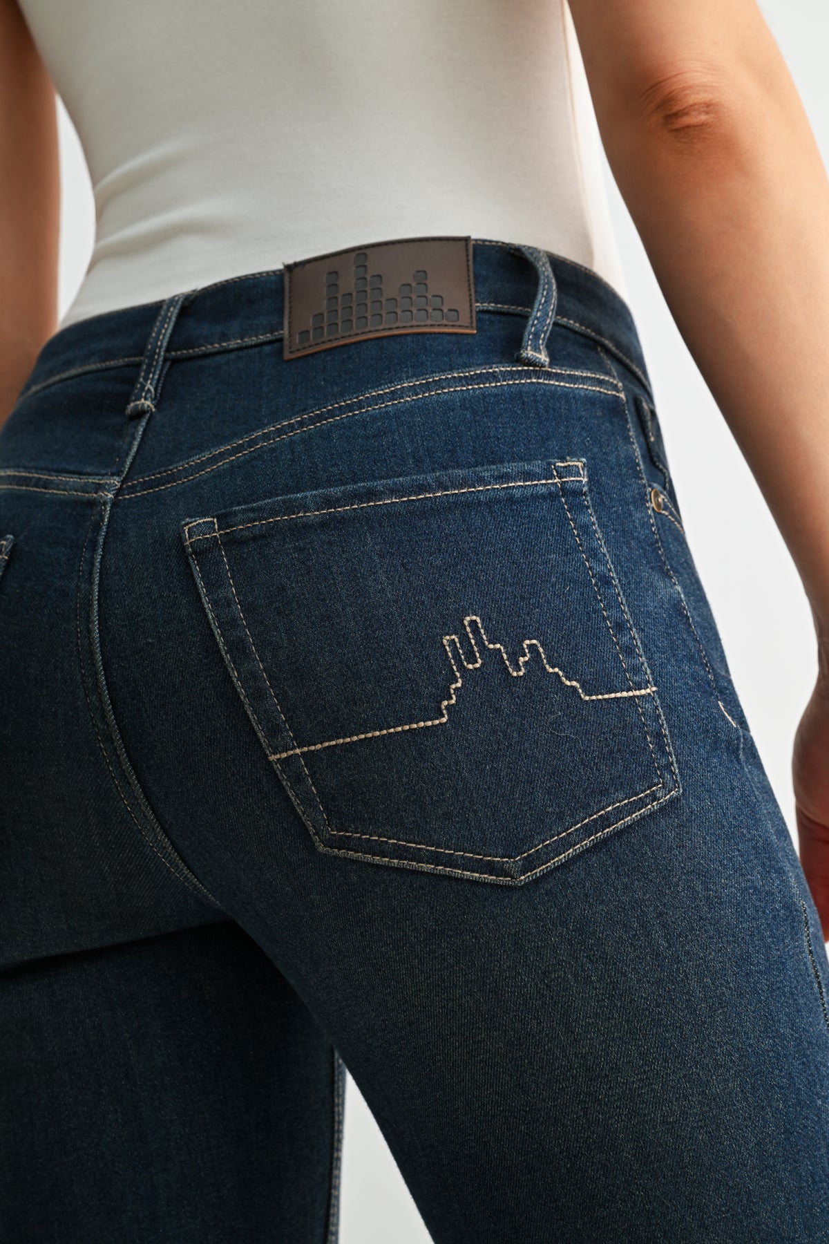 Dark Whisker Wash Plus-Size Dover Straight Leg