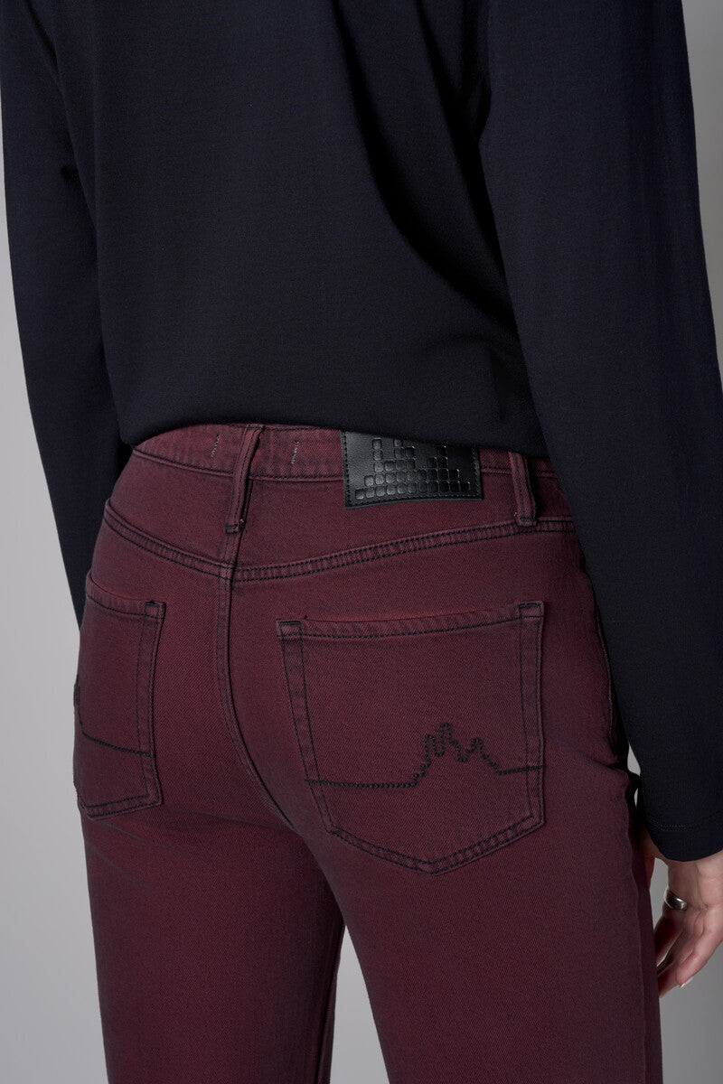 Maroon Dover Straight Leg Jean
