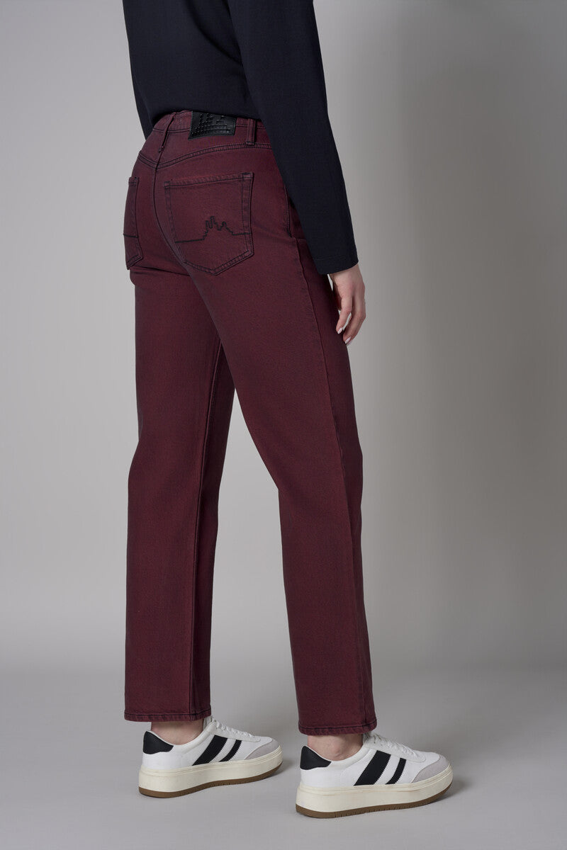 Maroon Dover Straight Leg Jean