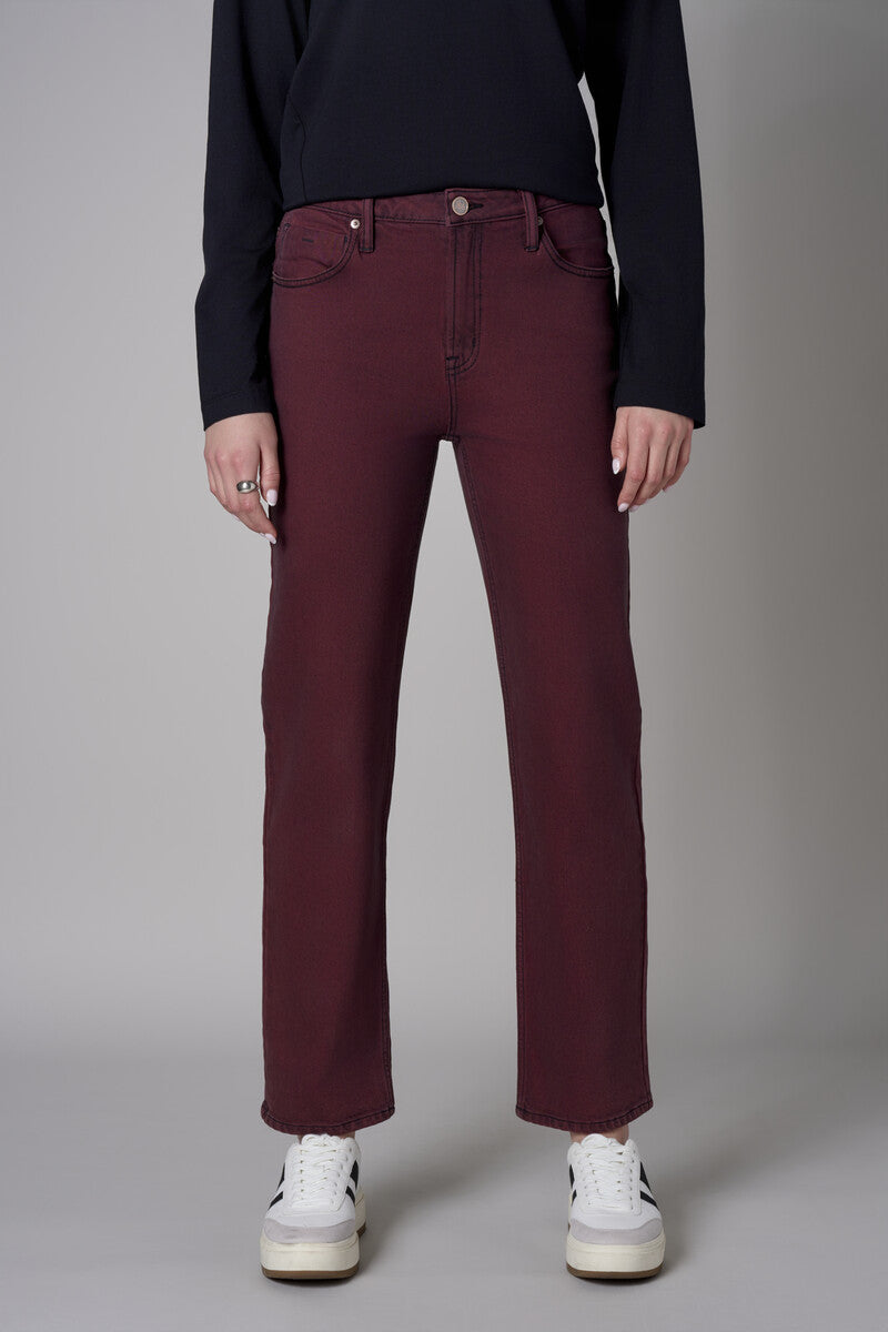 Maroon Dover Straight Leg Jean