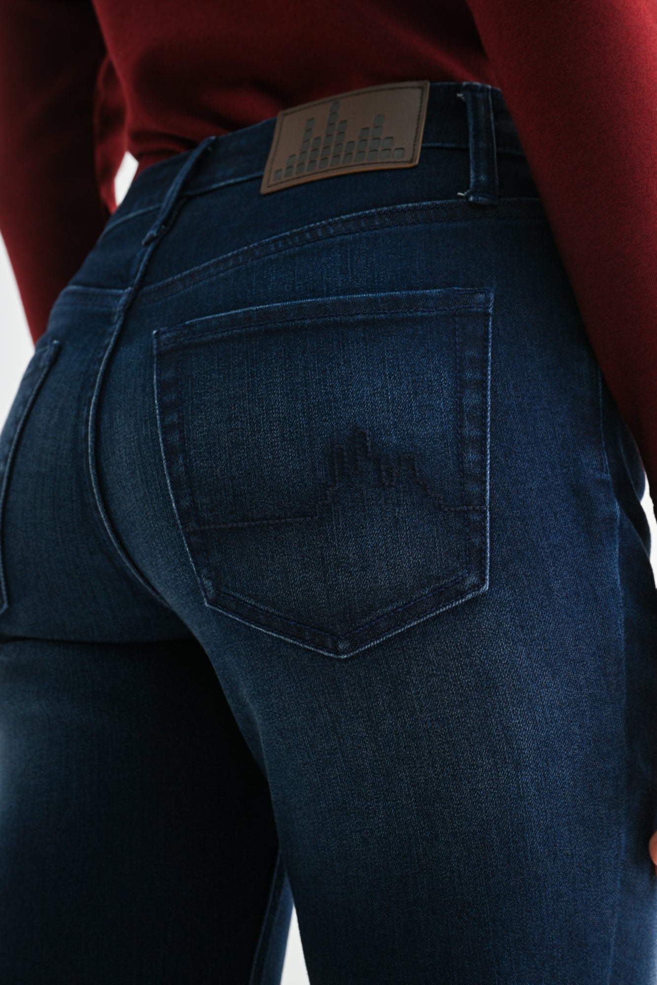 Medium Indigo Denim Dover Straight Leg