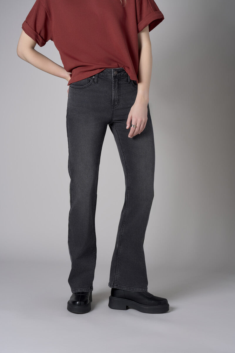 Experience the warm look of our 'Black Denim' Chelsea Bootcut- Washed Black.