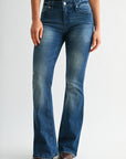Dark Whisker Wash Eiffel Flare Leg 
