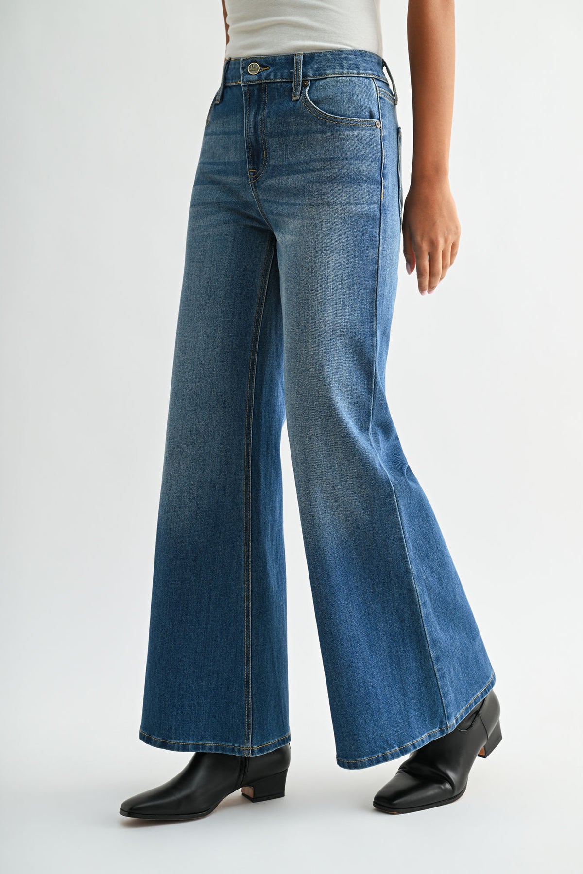 Indigo Denim Bond Wide Leg