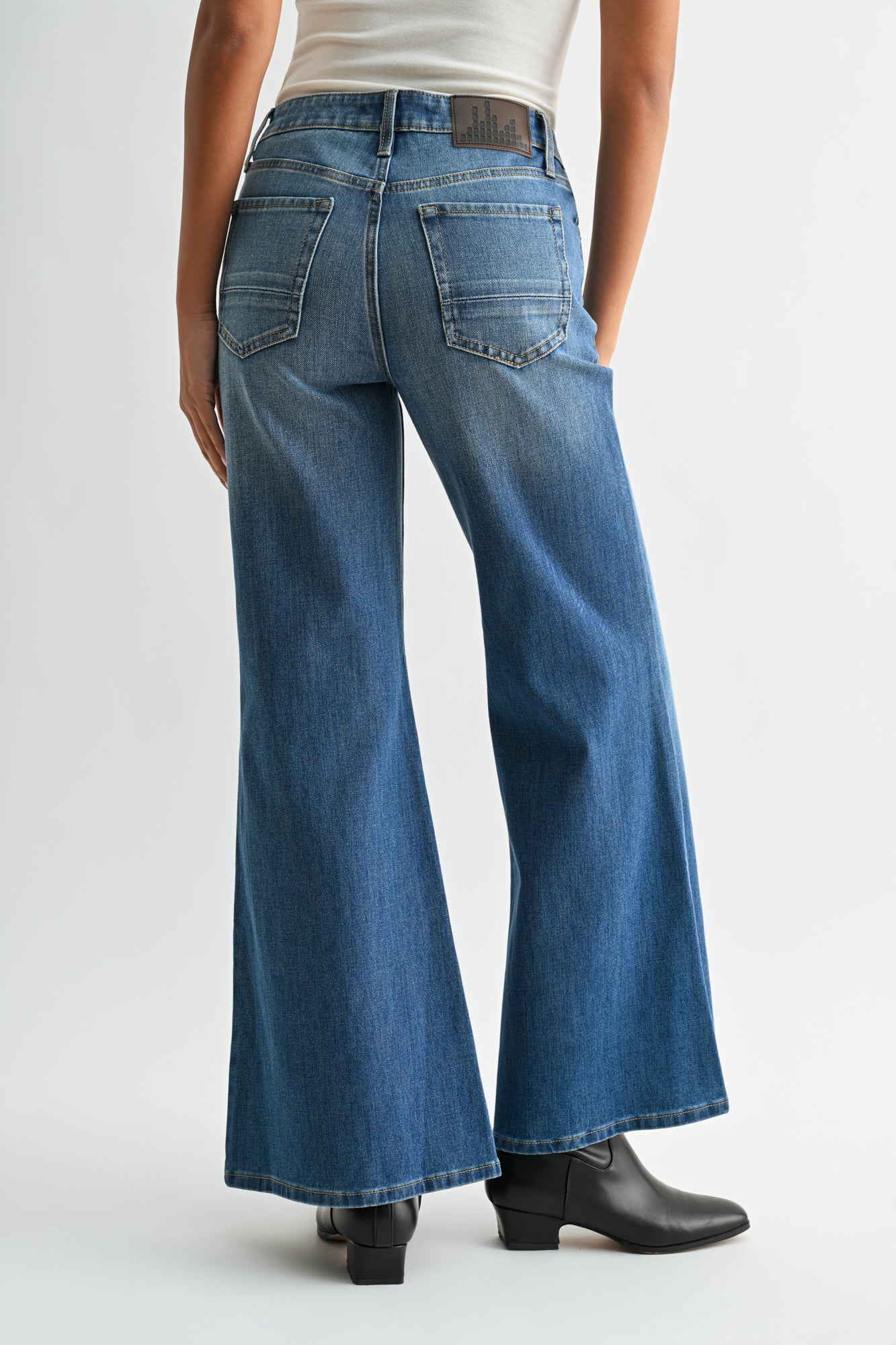 Indigo Denim Bond Wide Leg
