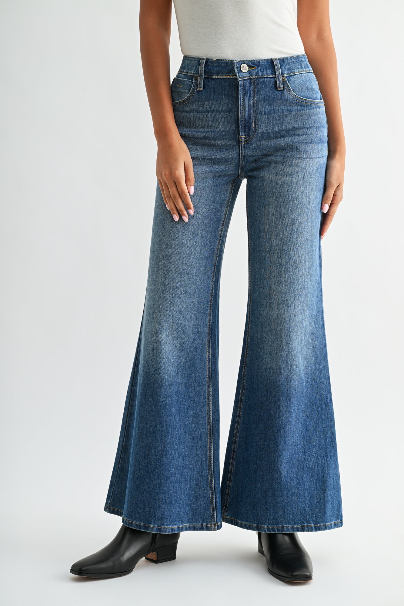 Indigo Denim Bond Wide Leg