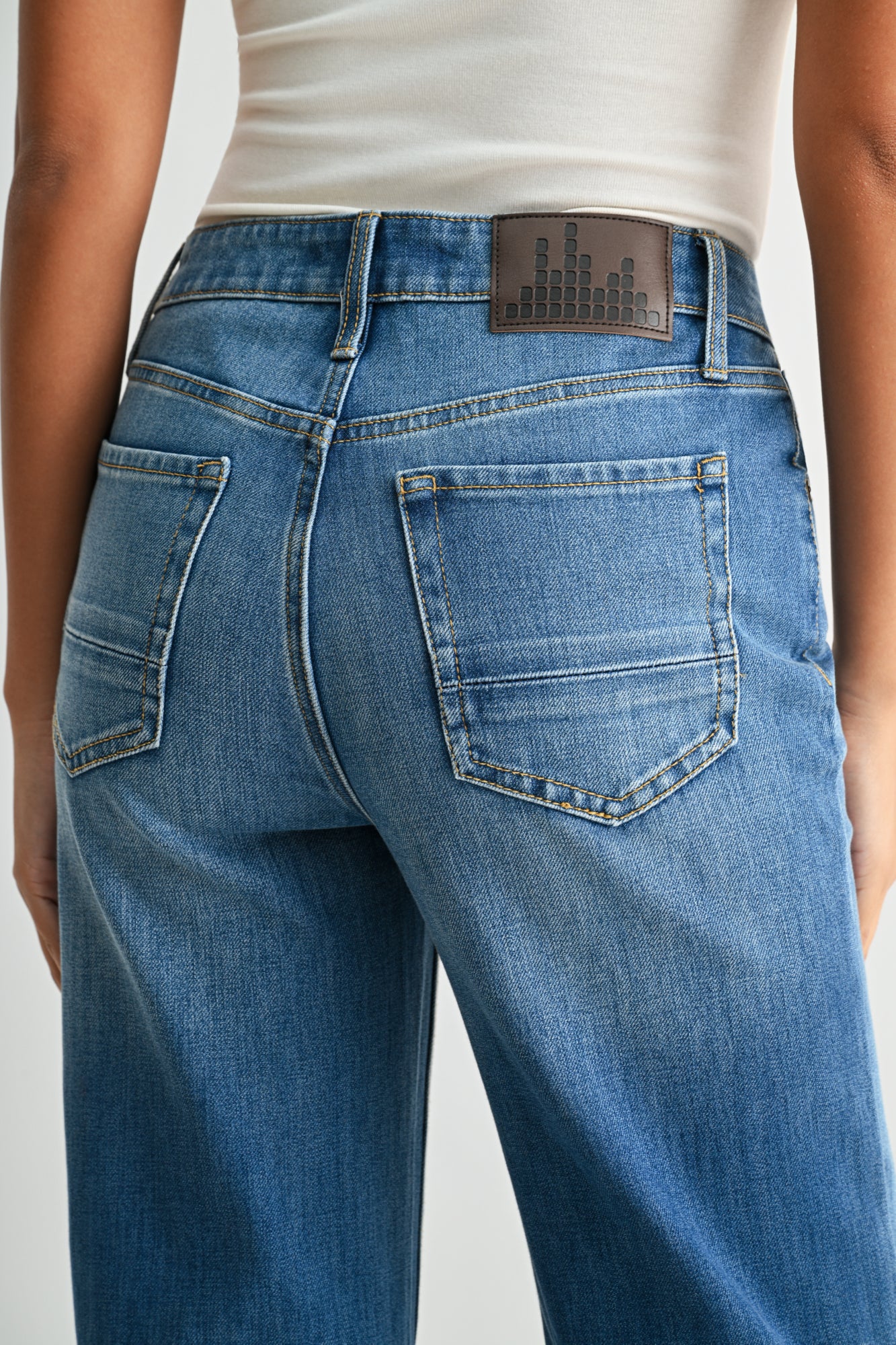 Indigo Denim Bond Wide Leg