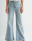Light Antique Wash Bond Wide Leg Jeans