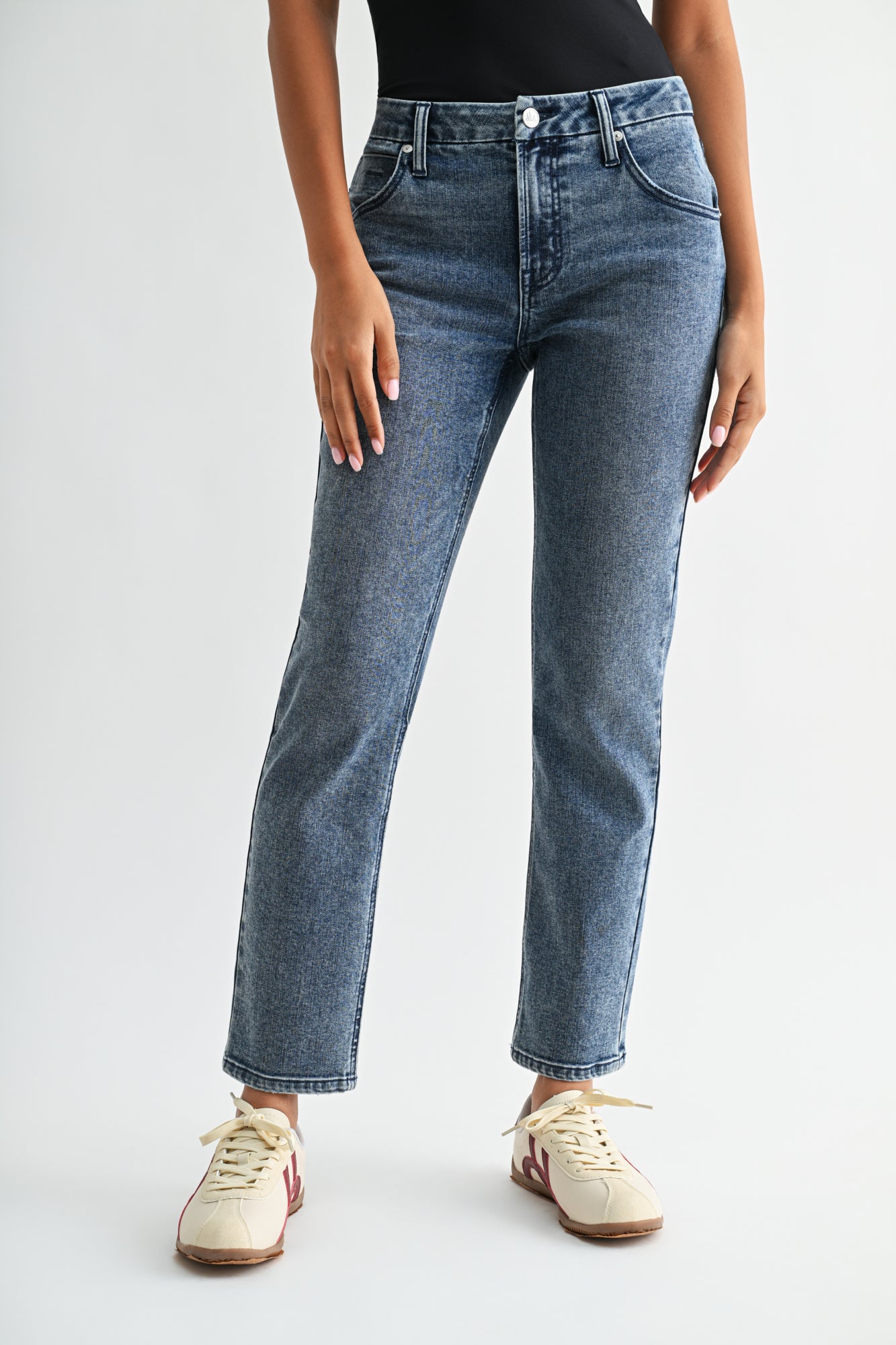 Medium Indigo Denim Melrose Tapered Jean