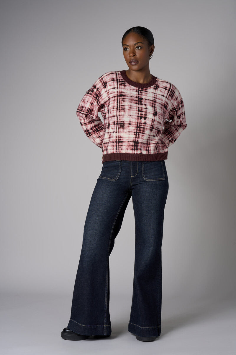 Dark Whisker Wash Soho Wide Leg Jean