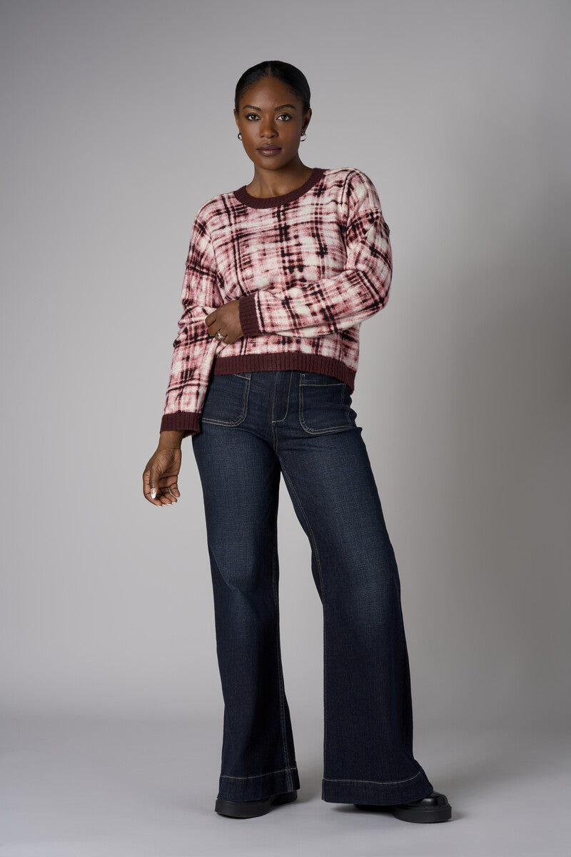 Dark Whisker Wash Soho Wide Leg Jean