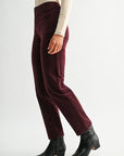 Burgundy Soho Straight Leg Corduroy Pant