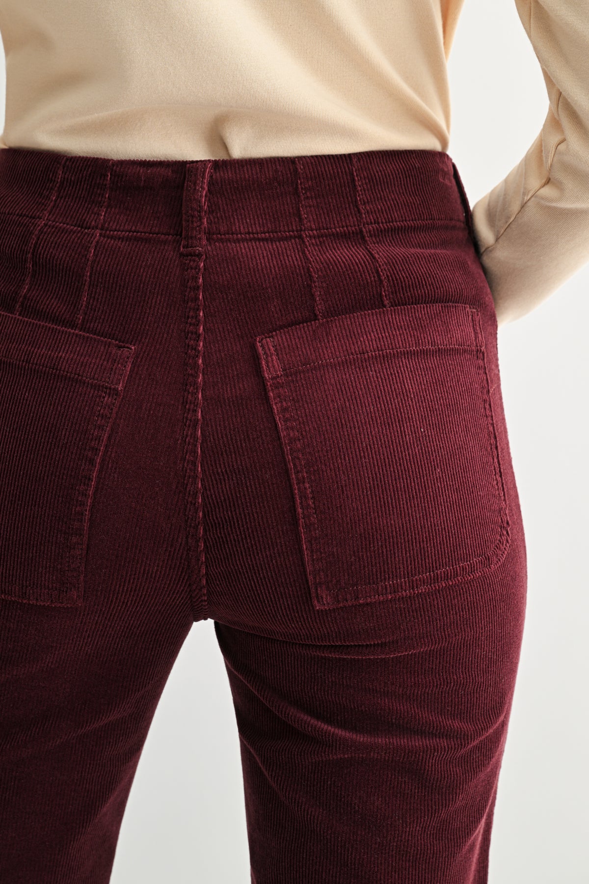 Burgundy Soho Straight Leg Corduroy Pant