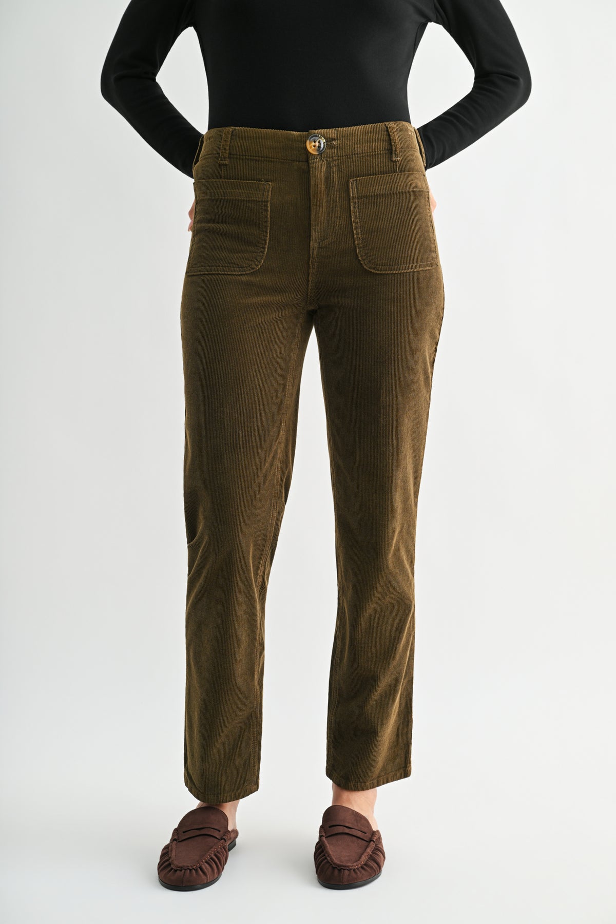Moss Soho Straight Leg Corduroy Pant