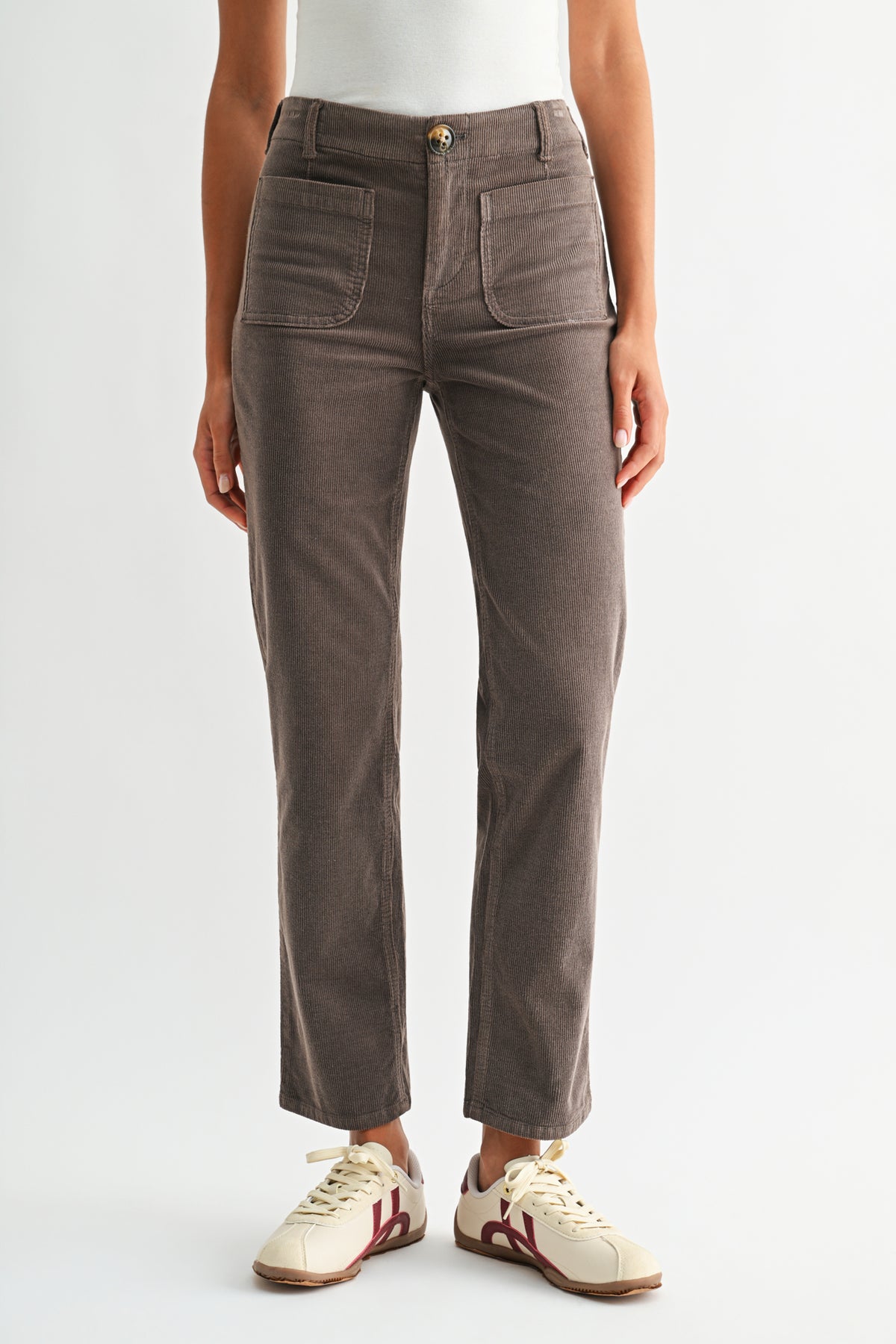 Mushroom Soho Straight Leg Corduroy Pant